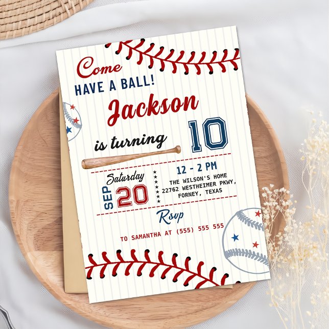 Boys Baseball Birthday Party Invitation (Creator Uploaded)
