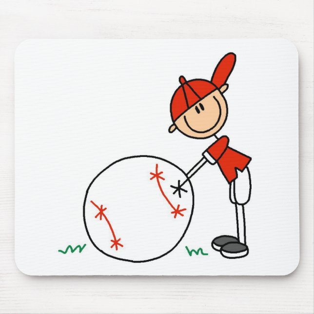 Boys Baseball Customise Mouse Pad (Front)