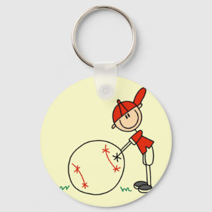 Boys Baseball Customise Tshirts and Gifts Key Ring