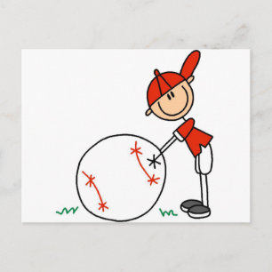 Boys Baseball Customise Tshirts and Gifts Postcard