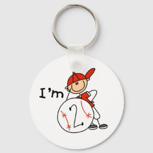 Boy's Baseball I'm 2 Tshirts and Gifts Key Ring