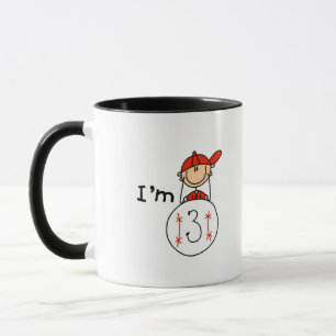 Boy's Baseball I'm 3 Tshirts and Gifts Mug