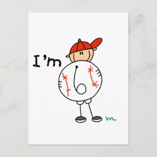 Boy's Baseball I'm 6 Tshirts and Gifts Postcard