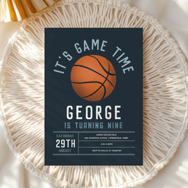 Boys Basketball Kids Sports Birthday Invitation (Creator Uploaded)