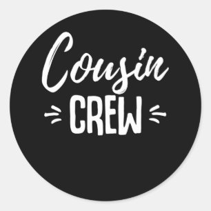 Boys Birthday Big Cousin Crew Celebration Classic Round Sticker