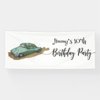 Boys birthday party with Two tones sedan