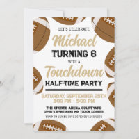 Boys Black Gold Football Halftime Birthday Party