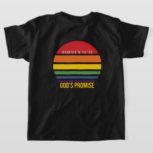 Boy's Black T-Shirt God's Promise Circle w/logo