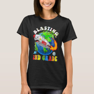 Boys Blasting Into 2nd Grade 1st Day Of School Tea T-Shirt