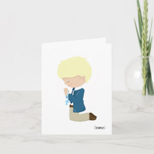 Boys (Blonde Hair) First Holy Communion Card