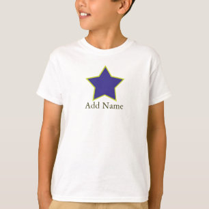 Boys Blue and Yellow Customisable Star T Shirt