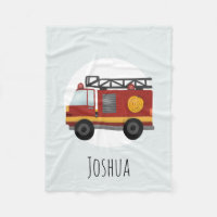 Boys Blue Cute Firefighter Fire Engine Truck Kids