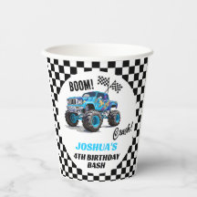 Boys Blue Monster Truck Birthday