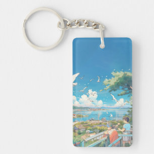 Boys by the Bay: Seagull Serenity Keychain