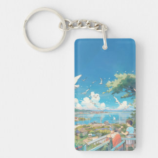 Boys by the Bay: Seagull Serenity Keychain