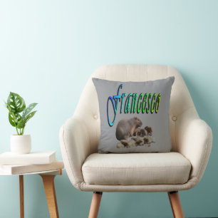 Boys Called Francesco With Capybara Family, Cushion