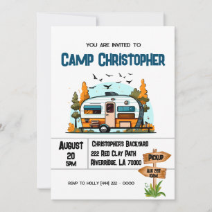 Boys Camping Adventure Birthday Slumber Party 
