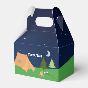 Boys Camping Camp Out Birthday Party Favour Boxes
