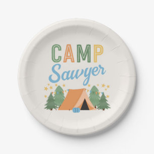 Boy's Camping Party Plates