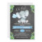 Boys Chalkboard Elephant Baby Shower Invitation