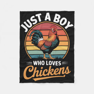 Boys Chicken _1 Fleece Blanket