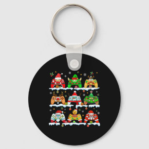 Boys Christmas Santa Elf Snowman Gaming Controller Key Ring
