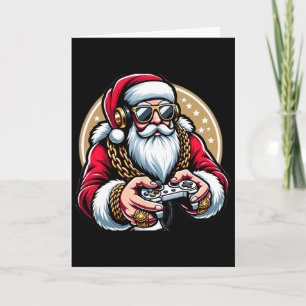 Boys Christmas Video Game Santa Gamer Xmas Card