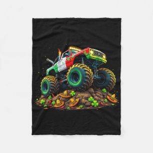 Boys Cinco De Mayo Toddler Lucky Monster Truck  Fleece Blanket