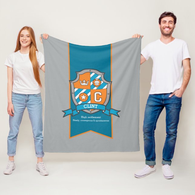 Boys Clint or letter C name meaning grey blanket (In Situ)