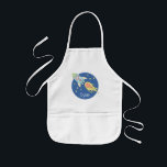 Boys Colourful Rocket Ship Space Galaxy and Name Kids Apron<br><div class="desc">This gorgeous kids apron features a beautiful and colourful hand drawn space scene,  with a cute rocket ship and stars. The design also features a place for you to add your boys name. Perfect for any toddler or child!</div>