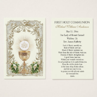 Boy's Communion Catholic Remembrance Holy Card
