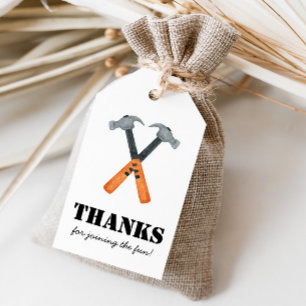 Boys Construction Builder Giveaway Favour Gift Tags