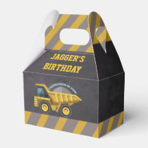 Boys Construction Theme Birthday Party Favour Box