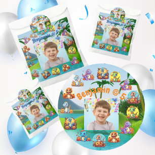 Boys Cool Baby Dinosaur Halloween Birthday Photo Favour Bag