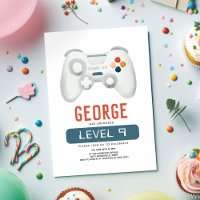 Boys Cool Blue Gaming Kids Birthday