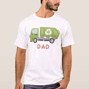 Boys Cool Green Garbage Trash Truck Vehicle T-Shirt