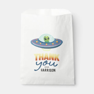Boys Cool Neon Space Alien Birthday Favor Favour Bag