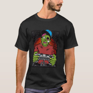 Boys Creepy Gamer Zombie Halloween Gaming Kids Tee