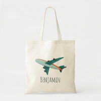 Boys Cute Blue Aeroplane Kids School Travel