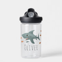 Boys Cute Blue Ocean Shark Kids School