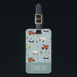 Boys Cute Blue Transport Pattern Kids Luggage Tag<br><div class="desc">This cute kids luggage tag features an emergency vehicle transport pattern, with a police car, fire engine, and ambulance. This modern design also features a place for you to add your boy's name, family email, and phone number. The perfect gift for any child’s first trip! Check out our collection for...</div>
