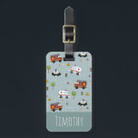 Boys Cute Blue Transport Pattern Kids Luggage Tag<br><div class="desc">This cute kids luggage tag features an emergency vehicle transport pattern, with a police car, fire engine, and ambulance. This modern design also features a place for you to add your boy's name, family email, and phone number. The perfect gift for any child’s first trip! Check out our collection for...</div>