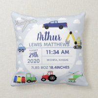 Boys Cute Car Aeroplane Name Baby Boy Birth Stats