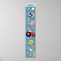 Boys Cute Farm Tractor CM Growth Chart