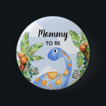 Boys Cute Jungle Dinosaur Mummy to Be Baby Shower 6 Cm Round Badge<br><div class="desc">This trendy and cute blue boys baby shower button design features a cute watercolor dinosaur with a jungle background. This modern design also features a place for you to add your guest's titles, examples "mummy to be", "daddy to be", "grandmother to be". The perfect whimsical dino themed addition to your...</div>