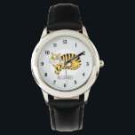 Boy's Cute Jungle Tiger with Name Kids Watch<br><div class="desc">This sweet design is a part of a collection featuring cute doodle tigers for boy's apparel and accessories. This kids watch features a hand drawn sleeping jungle tiger cat and can be personalised with your child's name. Perfect for any animal loving little one! Check out our store for other gorgeous...</div>