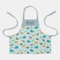 Boys Cute Modern Blue Dinosaur Pattern