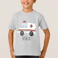 Boys Cute Paramedic Ambulance and Name