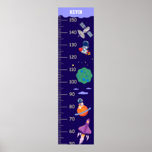 Boys Cute Space Growth Chart