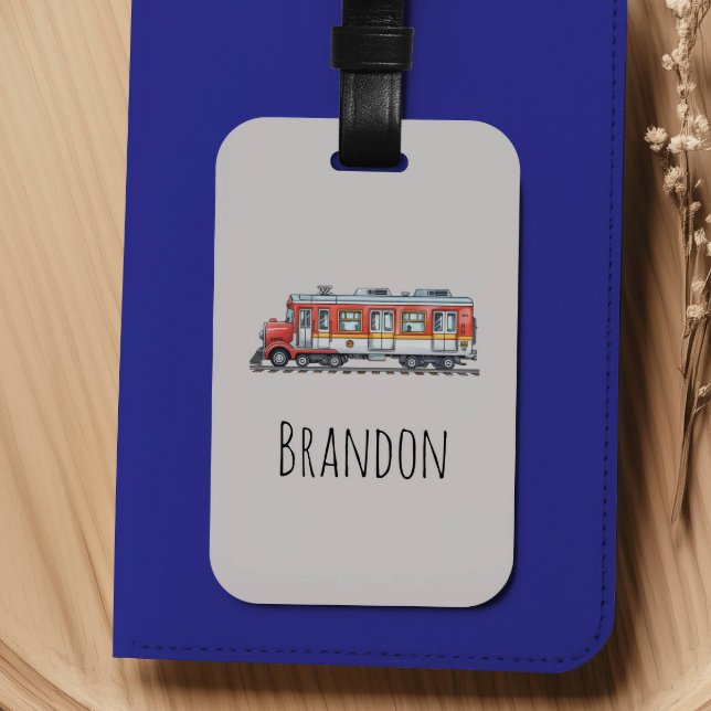 Boys Cute Train Kids Luggage Tag (Creator Uploaded)